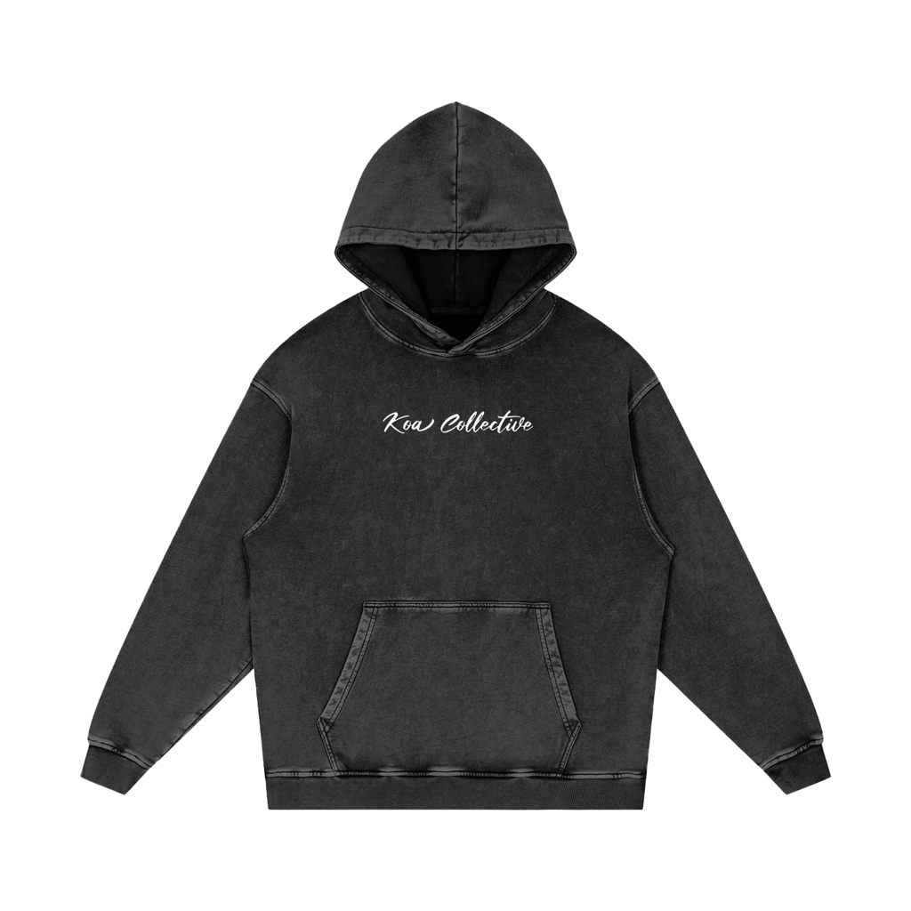 Iwa Acid Wash Hoodie (Black)