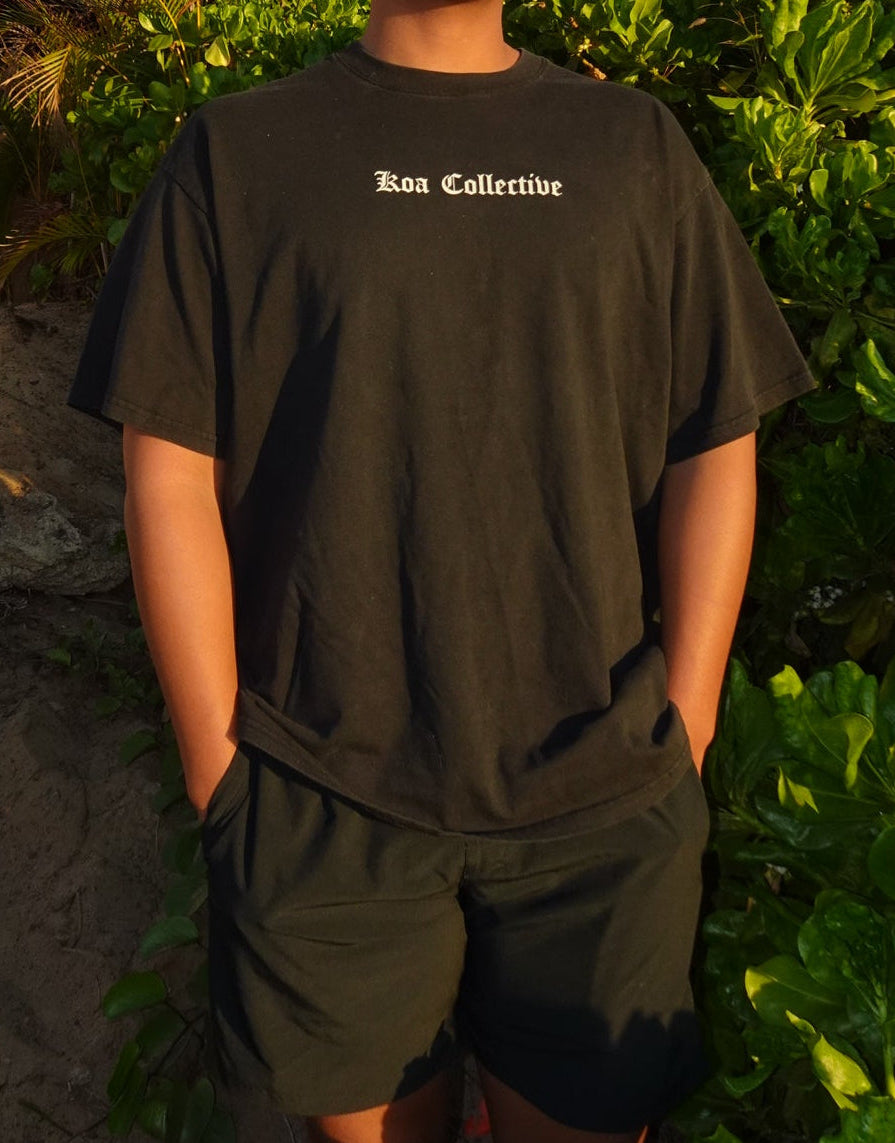 Aloha ʻĀina Enzyme Washed Tee (Black)